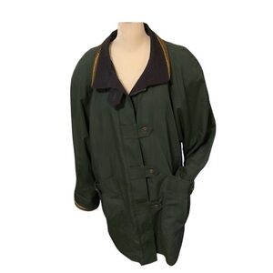 Misty Harbor Multi Season Coat Plus Sz 16 Removable Plaid Lining Hunter Green
